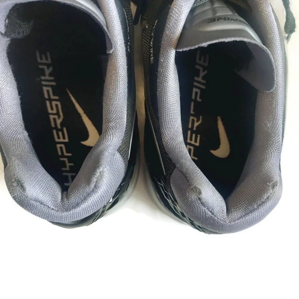 Nike Womens Size 9 Zoom Volley Hyperspike Volleyball Shoes Black Metallic Silver